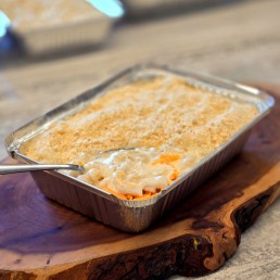 Homemade 3 Cheese Baked Macaroni 